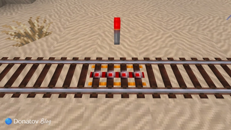 Энергорельсы с редстоуном в Minecraft