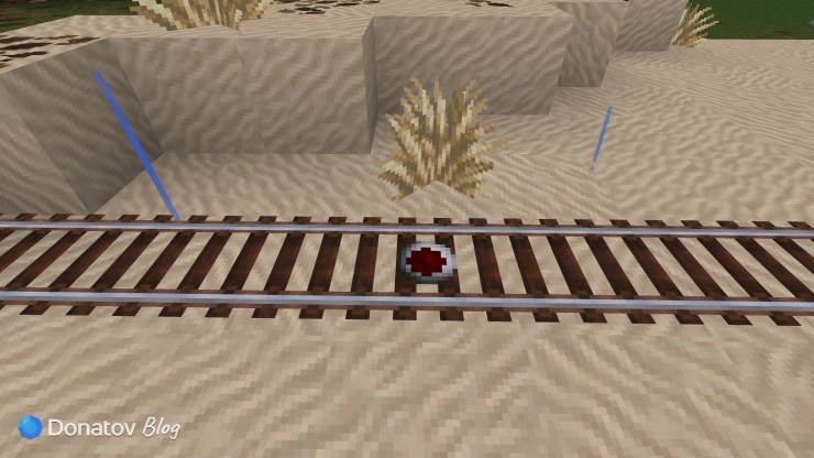 Нажимные рельсы в Minecraft