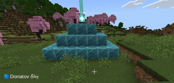 Пирамида 3 уровня в Minecraft