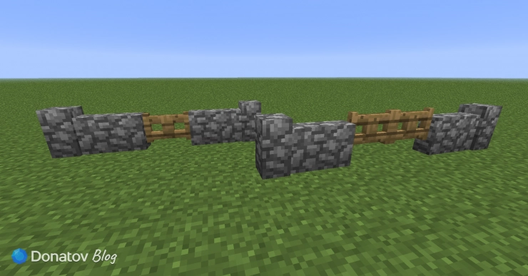 Каменный забор в Minecraft
