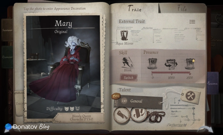 Профиль Bloody Queen в Identity V