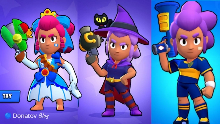 Эксклюзивные скины на Шелли в Brawl Stars