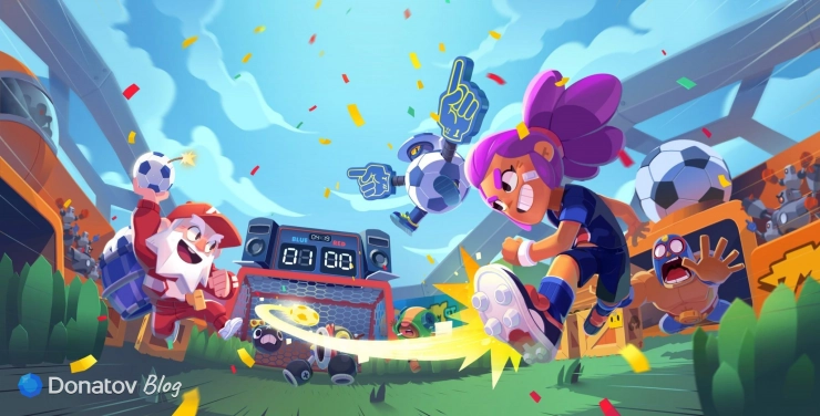 Футбольный арт с Шелли в Brawl Stars