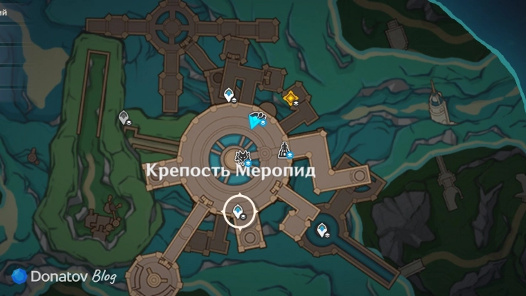 Телепорт на этаже с бараками в Genshin Impact