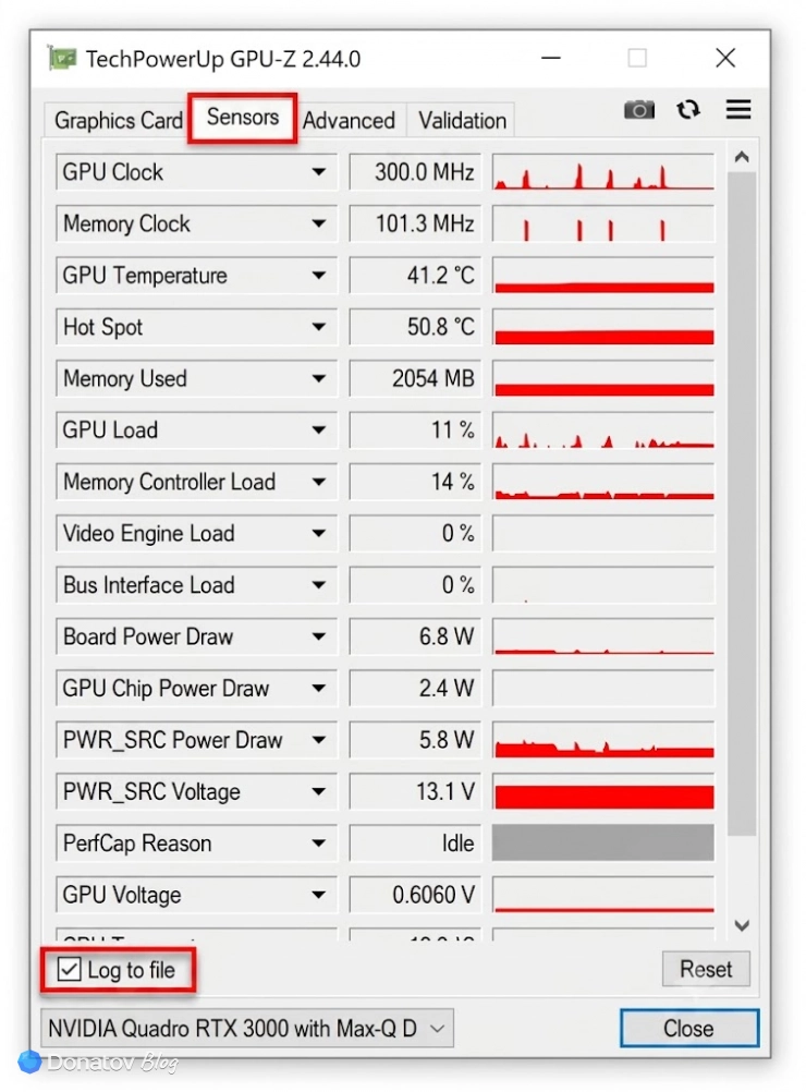 Проверка нагрузки видеокарты в GPU-Z