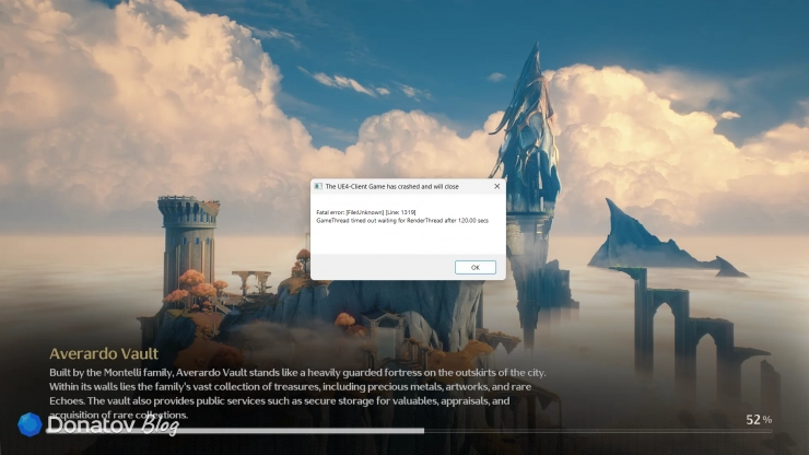 Wuthering Waves Fatal Error GameThread timed out