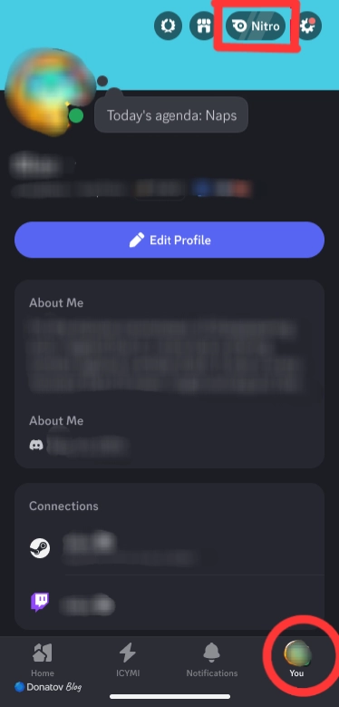 Аватар в приложении Discord