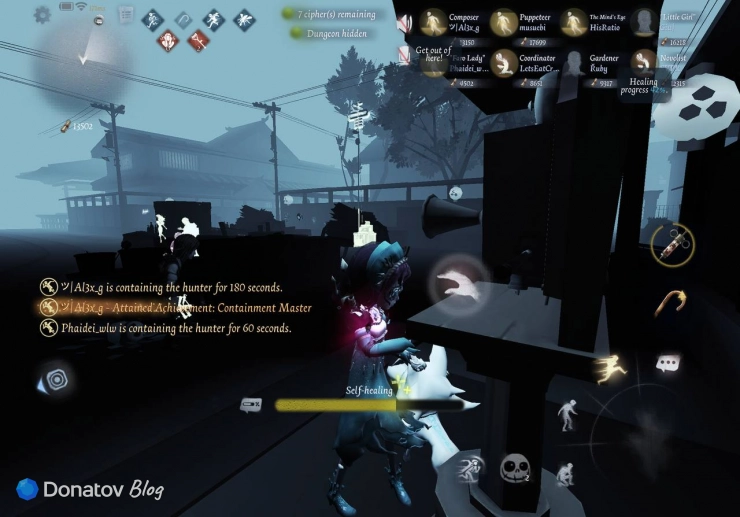 Слепая в Identity V может подсвечивать охотника даже тогда, когда занята чем-то другим