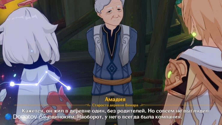 Описание пропавшего от Амадии в Genshin Impact
