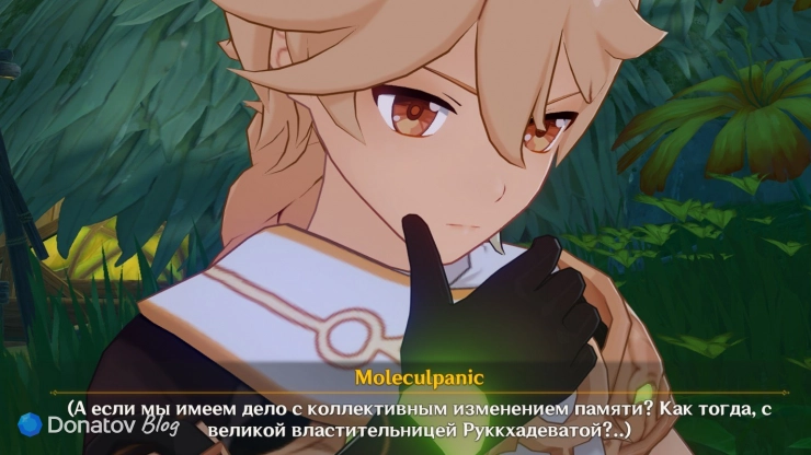 Размышления Путешественника о пропавшем парне в Genshin Impact