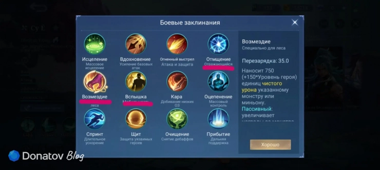 Заклинания на Су Ё из Mobile Legends: Bang Bang