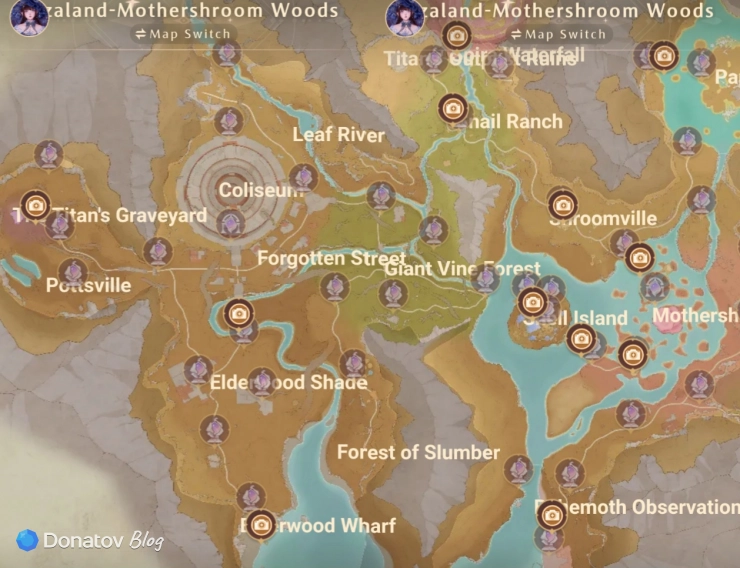 Все локации Elderwood Forest для получения Wind & Sand Watch в Infinity Nikki