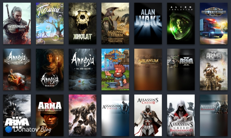 Общая библиотека игр в Steam