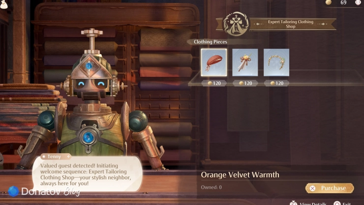 Ассортимент Expert Tailoring Clothing Shop в Infinity Nikki