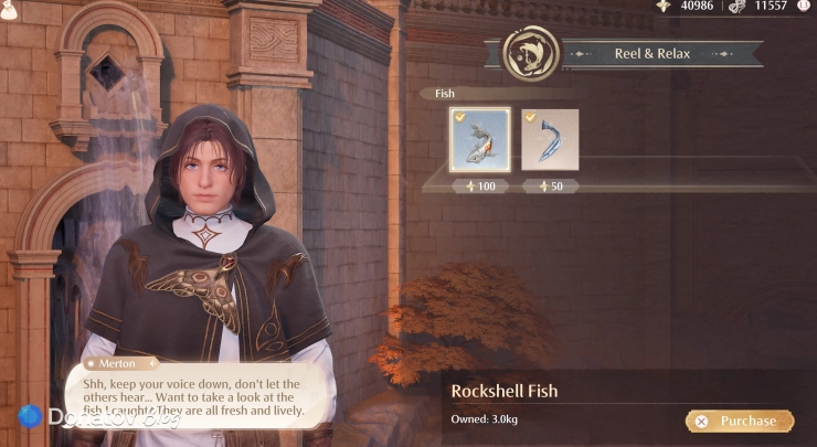 Ассортимент магазина с Rockshell Fish в Infinity Nikki