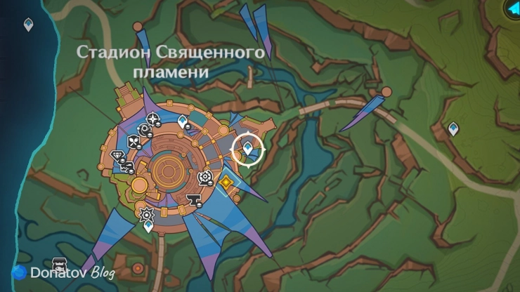 Телепорт у входа на стадион в Genshin Impact
