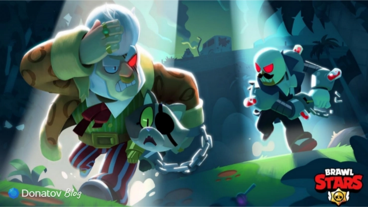 Булл и Эль Примо на официальном арте Brawl Stars