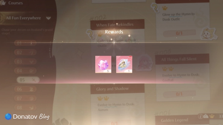 Получение Heartshine: Hymn to Dusk в Infinity Nikki