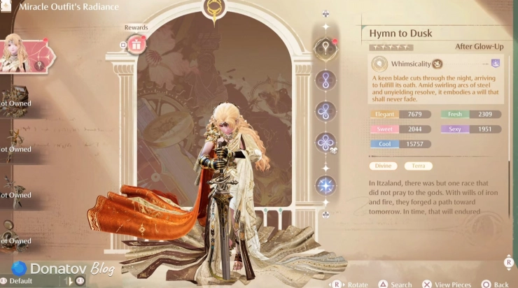Где забрать меч от наряда Hymn to Dusk в Infinity Nikki