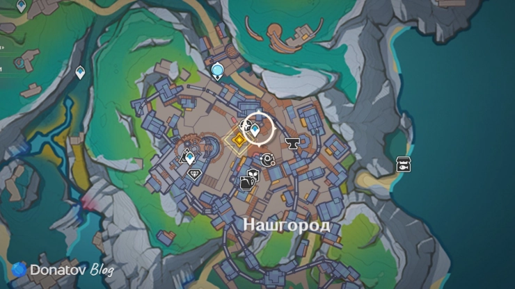 Телепорт в Нашгороде в Genshin Impact