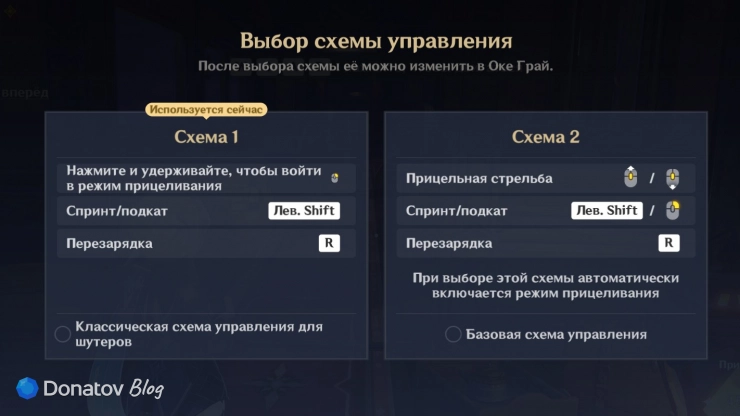 Варианты управления винтовкой в Genshin Impact