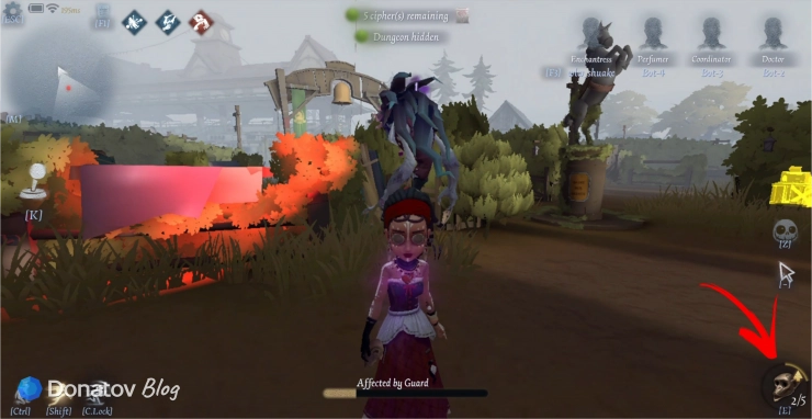 Способность Ape Curse Чародейки в Identity V