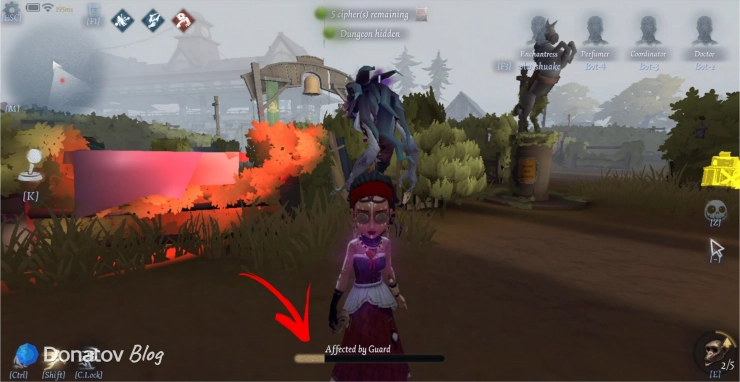 Способность Guard у Чародейки в Identity V