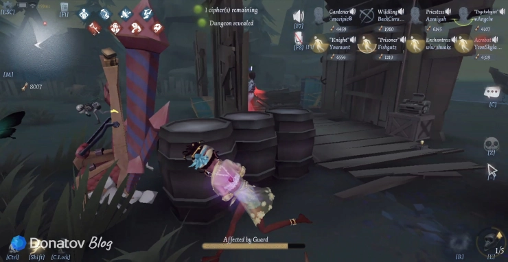 Чародейка в матче в Identity V