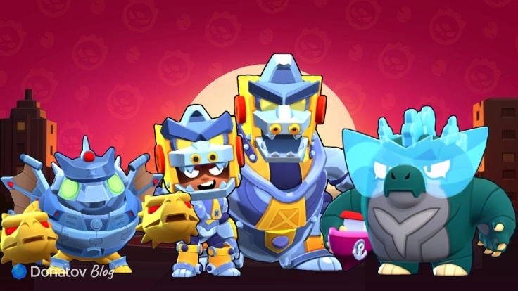 Скины «Годзилла Базз», «Тик-Меха Гидора» и «Меха-Годзилла Нита» в Brawl Stars