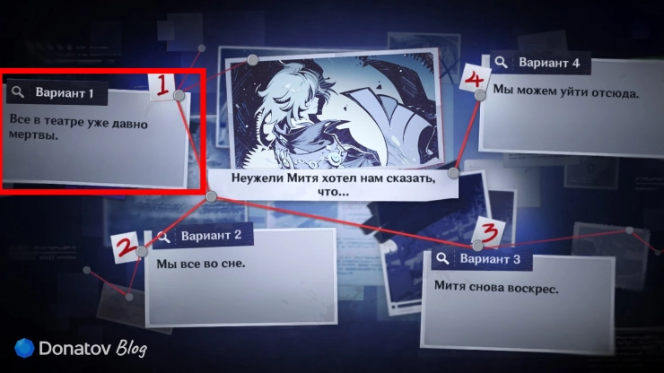 Предположение Мити о происходящем в театре в Genshin Impact