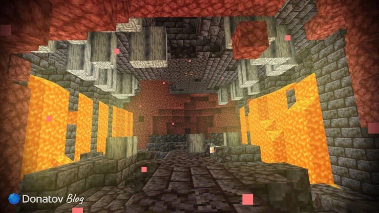 Развалины бастиона в Minecraft