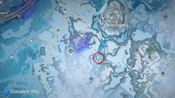 Статуя Архонтов на Морозном Пике в Genshin Impact