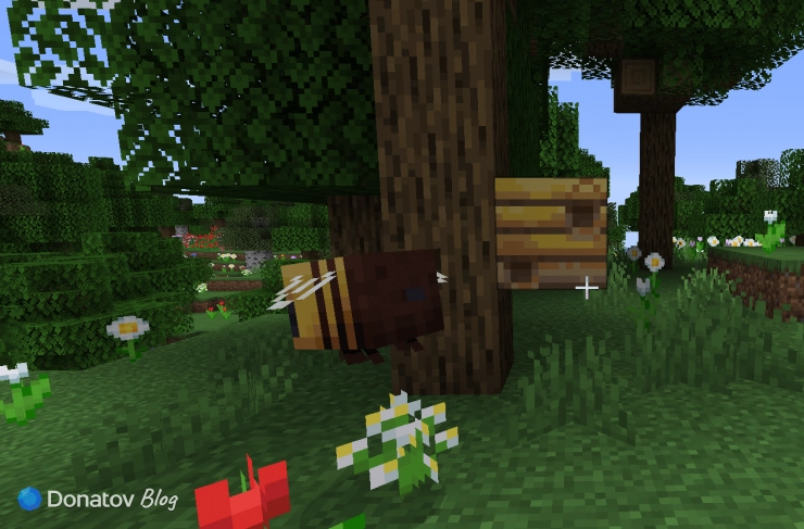 Пчелиный улей в Minecraft