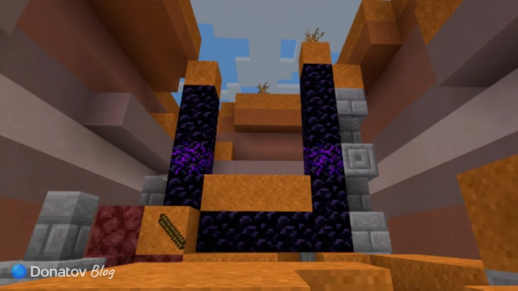 Разрушенный портал в Minecraft