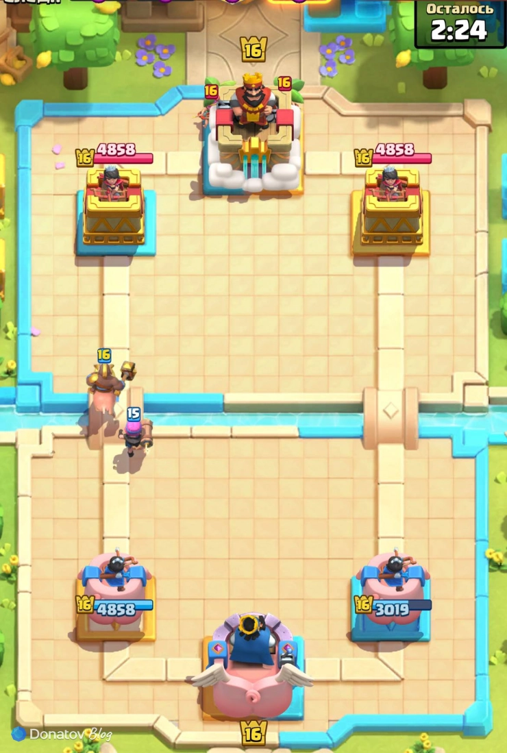 Контратака «Всадник на кабане» + «Огненная лучница» в Clash Royale