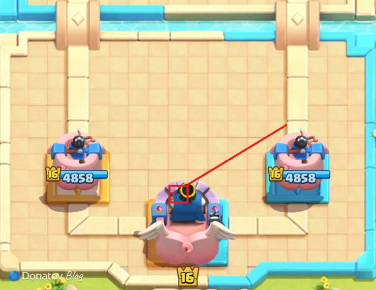 Постановка «Рыбака» для активации короля в Clash Royale
