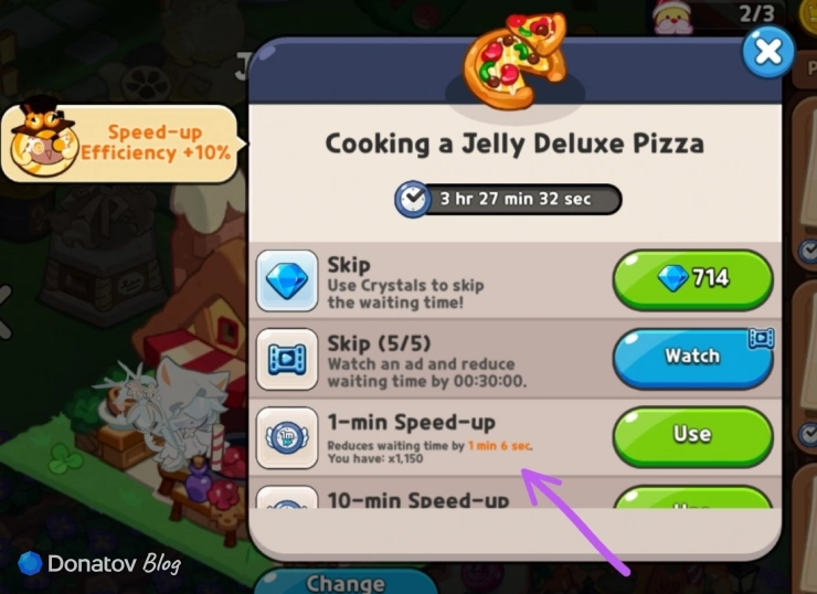 Демонстрация пассивки Timekeeper Cookie в повседневности в Cookie Run: Kingdom