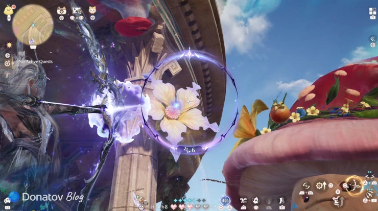 Третий цветок на колонне в квесте Everbloom Mystery в Infinity Nikki