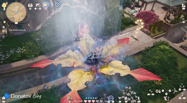 Последний гигантский цветок второго этажа в задании Everbloom Mystery в Infinity Nikki