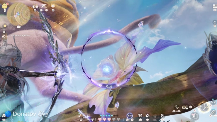 Маленький цветок слева от огромного цветка в задании Everbloom Mystery в Infinity Nikki