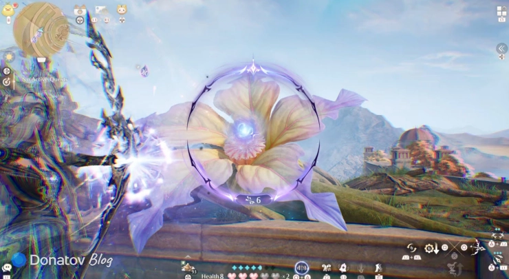 Маленький цветок справа от огромного цветка в задании Everbloom Mystery в Infinity Nikki