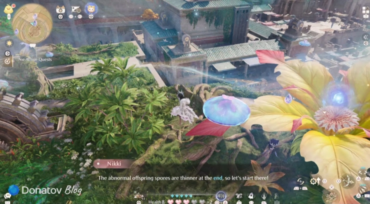 Шлейф от цветка в квесте Everbloom Mystery в Infinity Nikki