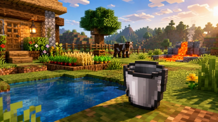 Где взять ведро в Minecraft: крафт, сундуки и быстрый способ получения