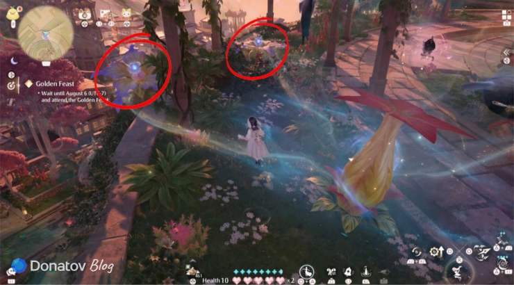 Бутоны для последнего цветка в задании Everbloom Mystery в Infinity Nikki