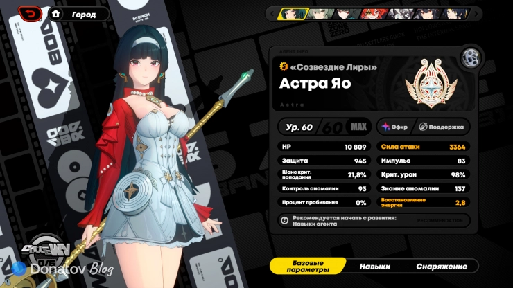 Рекомендуемые характеристики Астры Яо