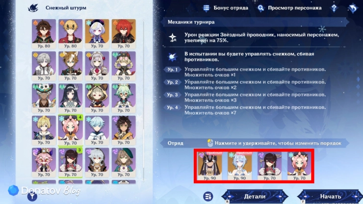 Бесплатная команда для прохождения первого этапа в Genshin Impact