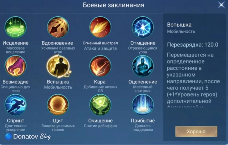 Заклинания для Кайи из Mobile Legends: Bang Bang