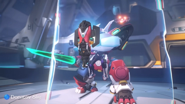 Димон со щитом в Overwatch