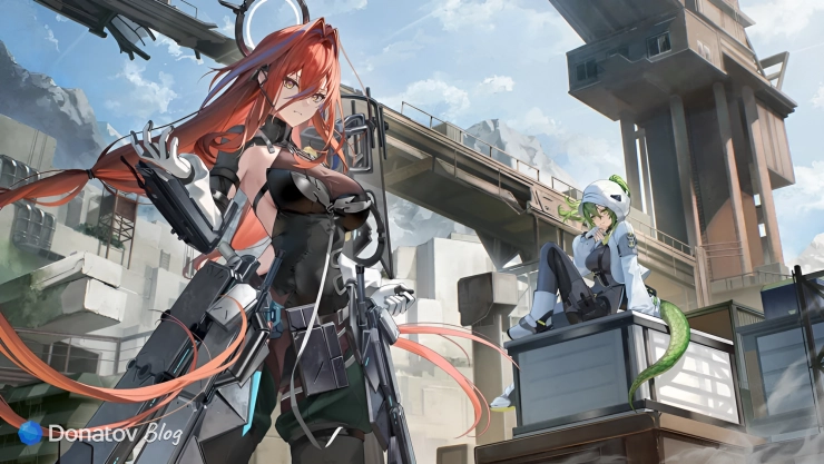 Флюорит и Эмбер из Arknights: Endfield ведут наблюдение