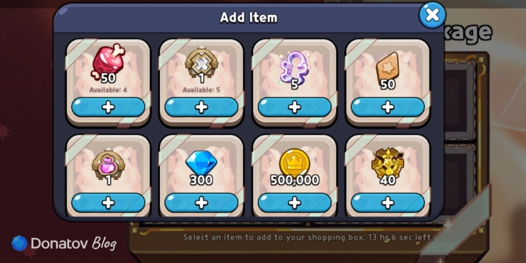 Вторая часть содержимого Generous Shopping Box в Cookie Run: Kingdom